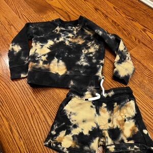 Tucker + Tate Black and Tan Tie-Dye Set